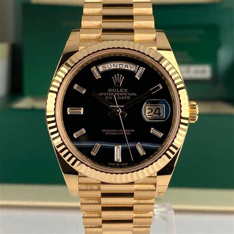 rolex day date onyx dial 2022|rolex day date 40 gold.